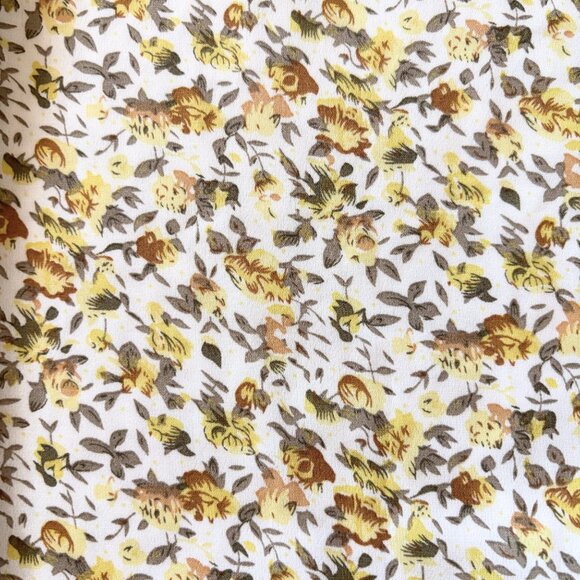 Promesa Floral Butter Yellow Smocked Midi Dress Womens Small Boho Cottagecore - Picture 15 of 16